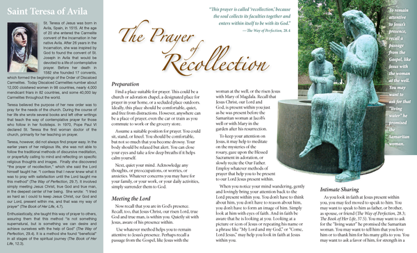 St. Teresa’s The Prayer of Recollection (Packet of 25 Brochures)