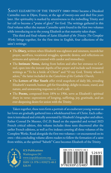 [PREORDER] Saint Elizabeth of The Trinity: The Complete Works, vol. 3