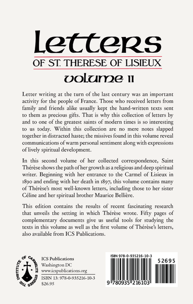 The Letters of St. Thérèse of Lisieux, vol. 2