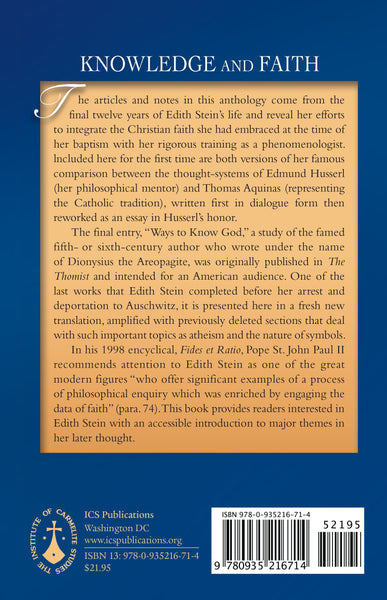 Knowledge and Faith (CWES, vol. 8)